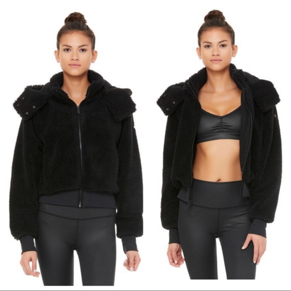 BRAND NEW! Alo Foxy Sherpa Jacket in Black
